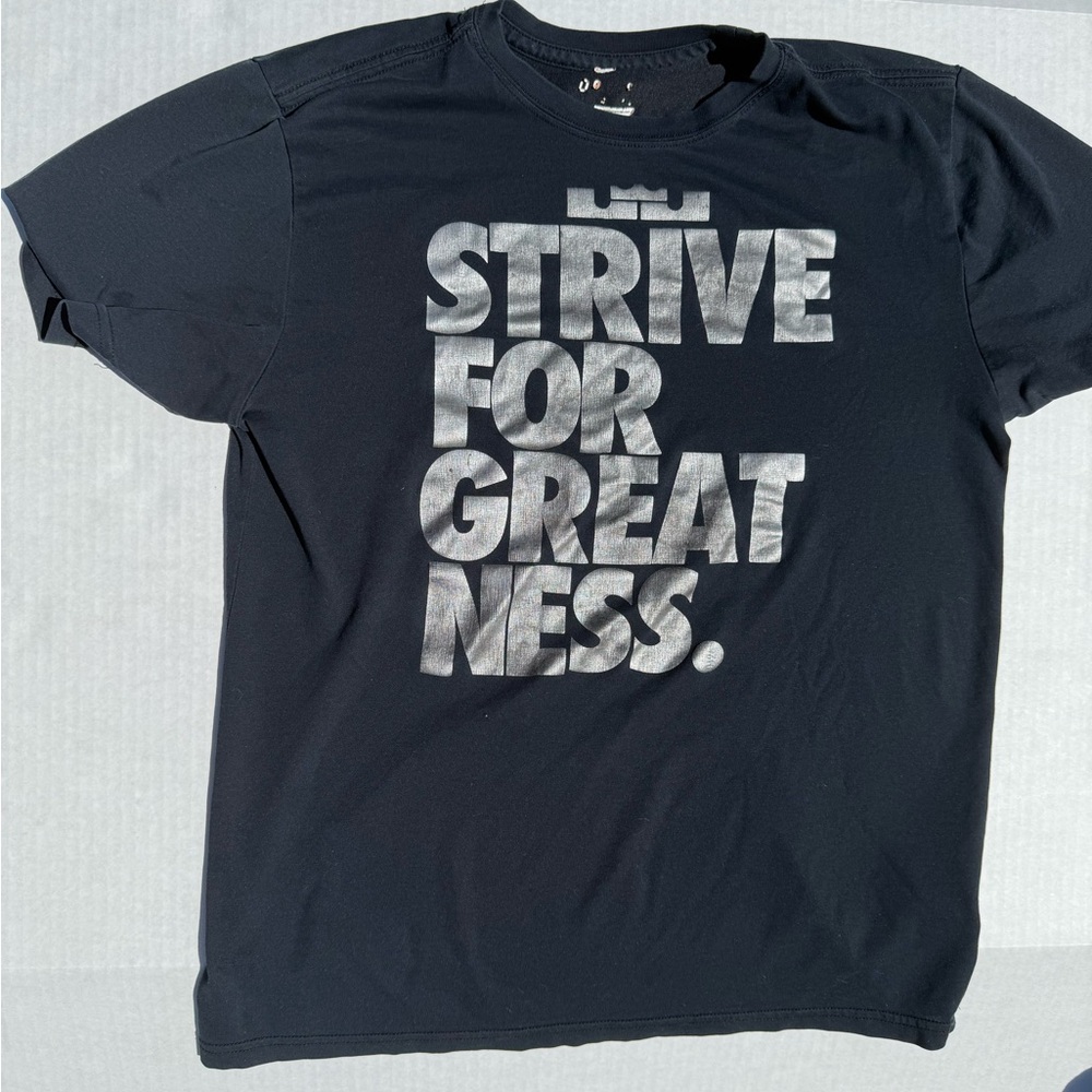 Nike LeBron Black Short Sleeve Tee Strive for Greatness